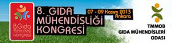 Gıda Mühendisliği Kongresi  7-8-9 Kasım 2013 Ankara
