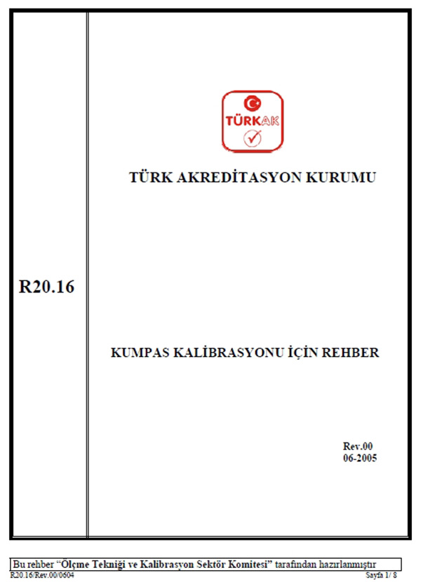 TÜRKAK KALİBRASYON REHBER DOKÜMANLARI