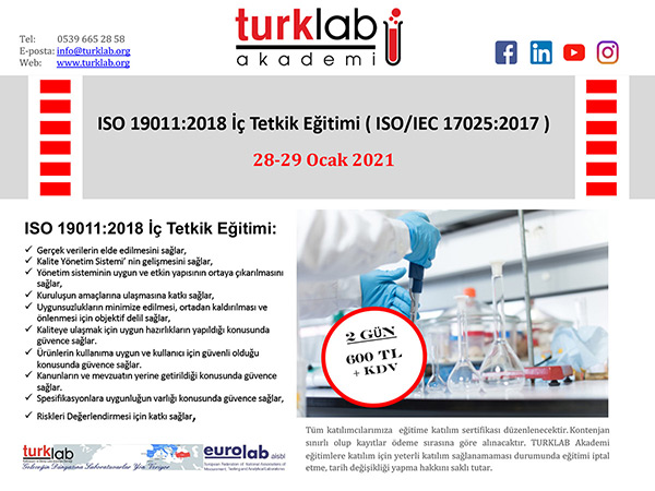 TURKLAB Akademi ISO 19011:2018 İç Tetkik Eğitim