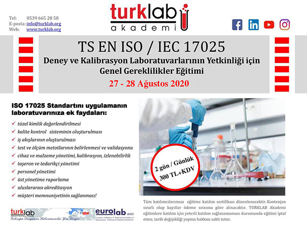 TURKLAB Akademi Online ISO/IEC 17025:2017 Eğitimi