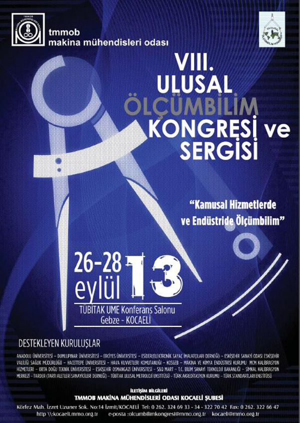 VIII. Ulusal Ölçümbilim Kongresi 26-27-28 Eylül 2013
